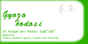 gyozo hodosi business card